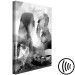 Canvas Art Print Love whispers - black and white abstract with two people in love 134372 additionalThumb 6
