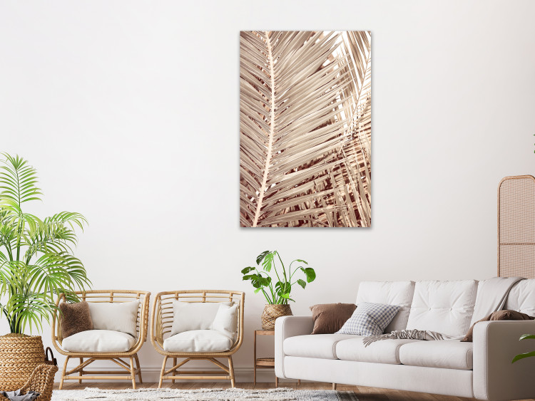 Canvas Print Dried palm - sharp, dry palm leaves on a white background 135272 additionalImage 3