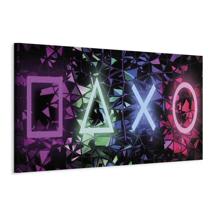 Canvas Print Symbols of Fun (1-piece) Narrow - street art of colorful shapes 135472 additionalImage 2