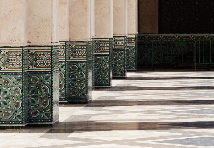 Canvas Entrance to the Mosque in Casablanca - photo architecture in Morocco 135772 additionalImage 5