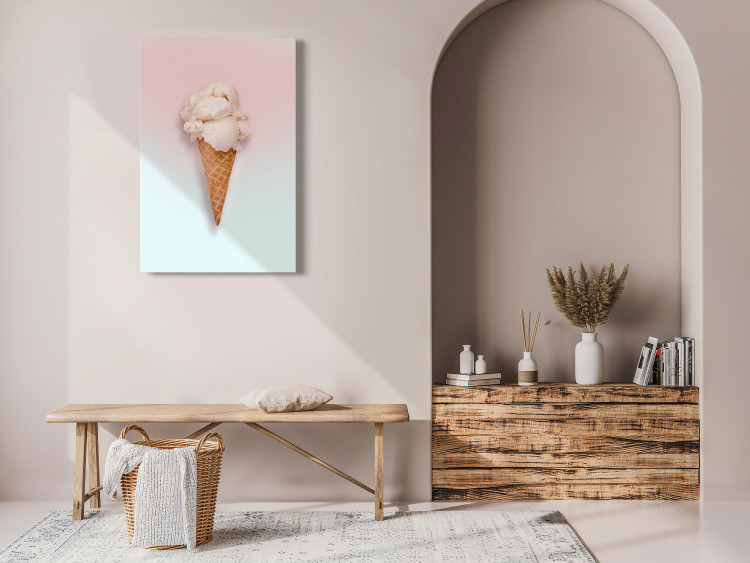 Canvas Print Ice cream in Wafer - Pastel Boho style composition 135872 additionalImage 3
