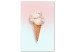 Canvas Print Ice cream in Wafer - Pastel Boho style composition 135872