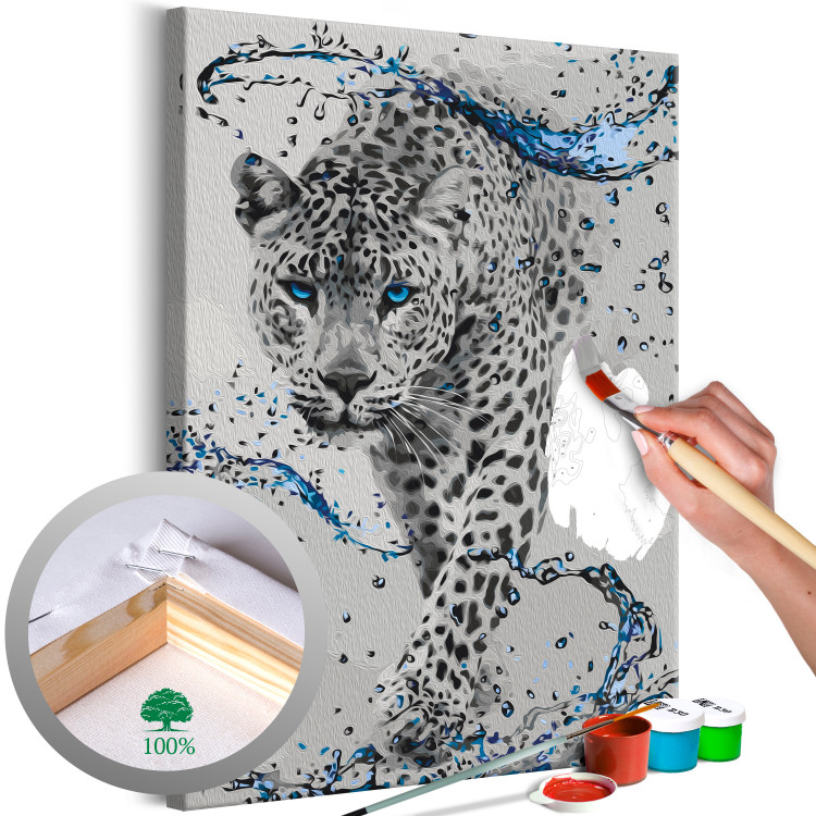 Paint by Number Kit Blue Breeze and Leopard 142572