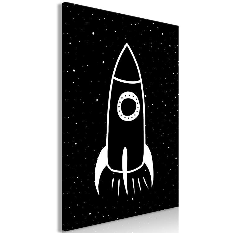 Canvas Rocket Soaring into Space (1-piece) Vertical - composition for children 143472 additionalImage 2