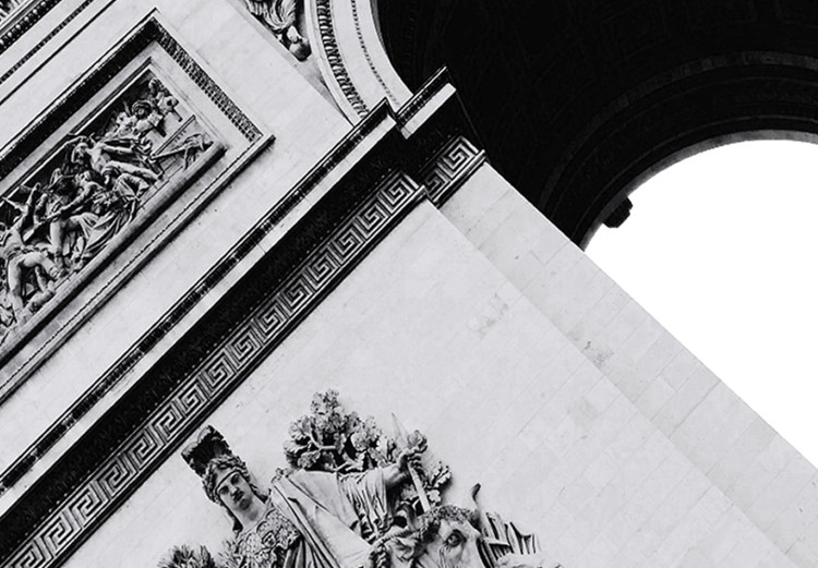 Canvas Art Print Paris Architecture (3-piece) - black-and-white frames of city landmarks 144972 additionalImage 4