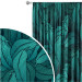 Decorative Curtain Leafy thickets - a graphic floral pattern in shades of sea green 147172