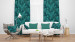Decorative Curtain Leafy thickets - a graphic floral pattern in shades of sea green 147172 additionalThumb 7