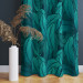 Decorative Curtain Leafy thickets - a graphic floral pattern in shades of sea green 147172 additionalThumb 8