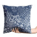 Decorative Velor Pillow Floral mosaic - composition in shades of blue and white 147272 additionalThumb 2