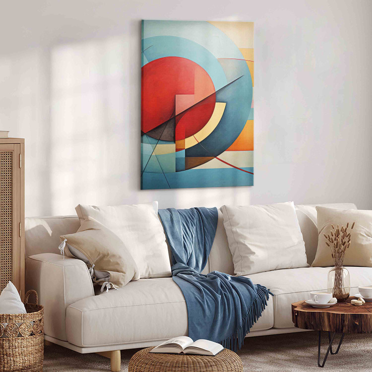 Canvas Art Print Deconstruction of circles - a geometric composition in the style of Kandinsky 151072 additionalImage 10