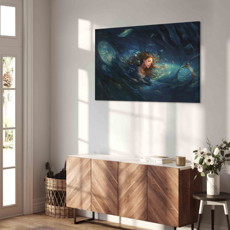 Large canvas print Time Collapse - A Beautiful Girl Absorbed in a Time Loop [Large Format] 151572 additionalImage 4