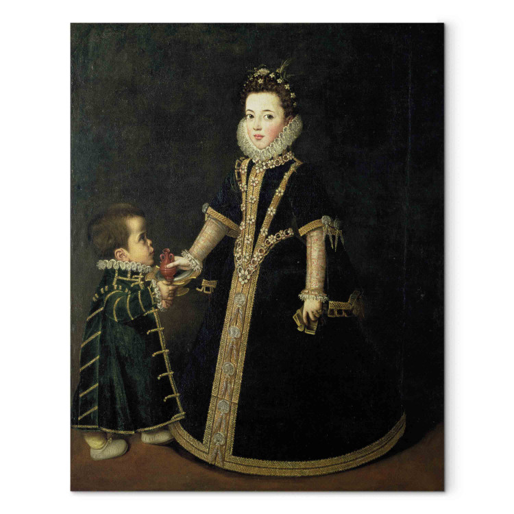 Art Reproduction Girl with a dwarf, thought to be a portrait of Margarita of Savoy, daughter of the Duke and Duchess of Savoy 154772