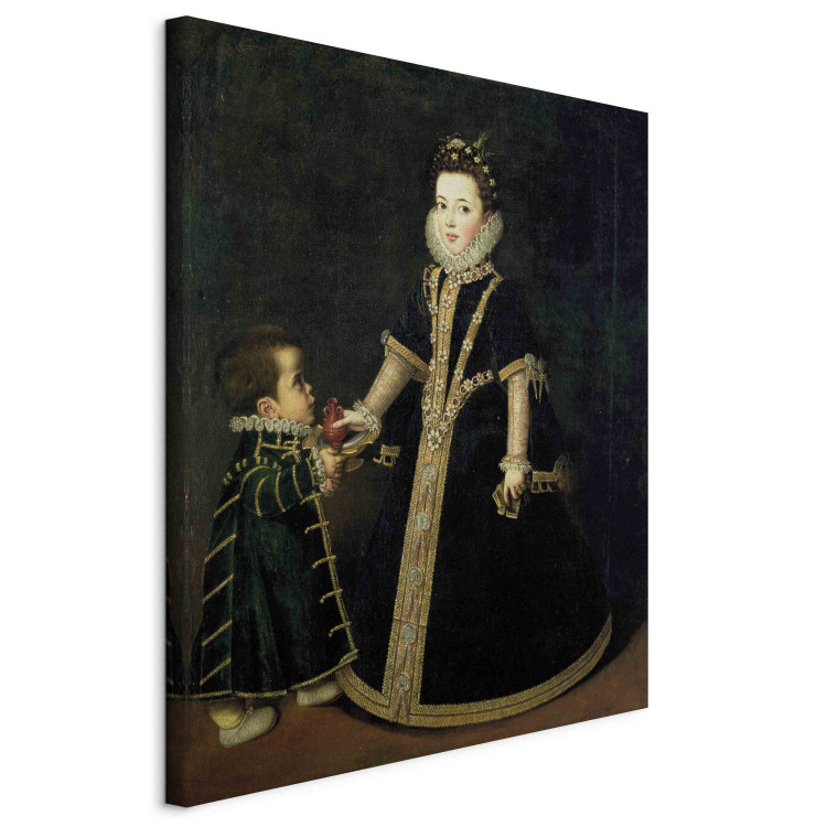 Art Reproduction Girl with a dwarf, thought to be a portrait of Margarita of Savoy, daughter of the Duke and Duchess of Savoy 154772 additionalImage 2