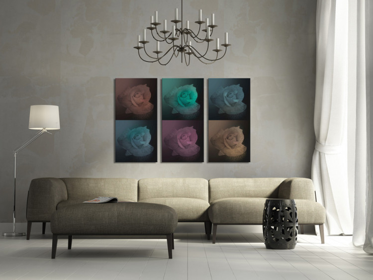 Canvas Print Six shades of rose 50172 additionalImage 3