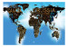 Wall Mural World on a blue background - world map with country names in English 65572 additionalThumb 1