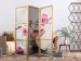 Folding Screen Zen Flowers - colorful stones and pink plants on a wooden table 96072 additionalThumb 8