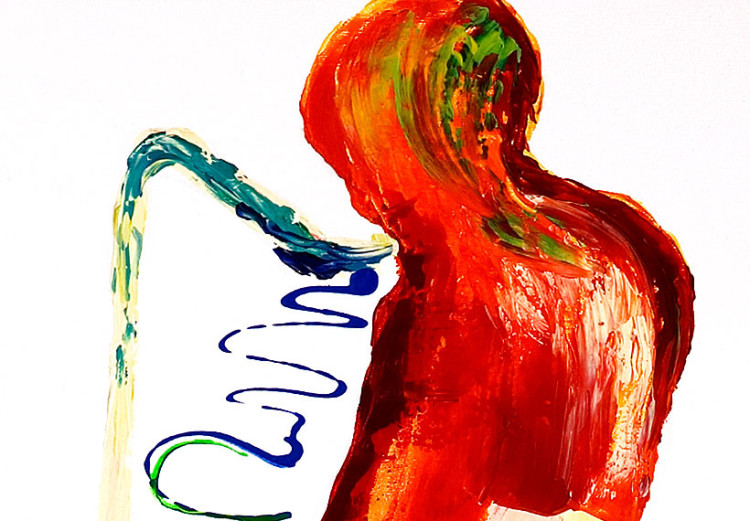 Canvas Saxophonist (1-piece) - Colorful Abstraction with Musician Figure 98572 additionalImage 3