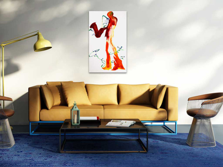 Canvas Saxophonist (1-piece) - Colorful Abstraction with Musician Figure 98572 additionalImage 2