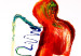 Canvas Saxophonist (1-piece) - Colorful Abstraction with Musician Figure 98572 additionalThumb 3