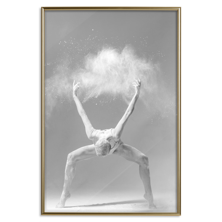 Wall Poster Amazing Pose - black and white composition with a dancing ballet figure 115182 additionalImage 20