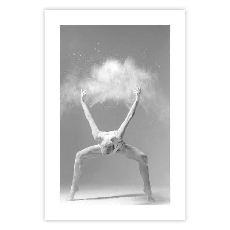 Wall Poster Amazing Pose - black and white composition with a dancing ballet figure 115182 additionalImage 25