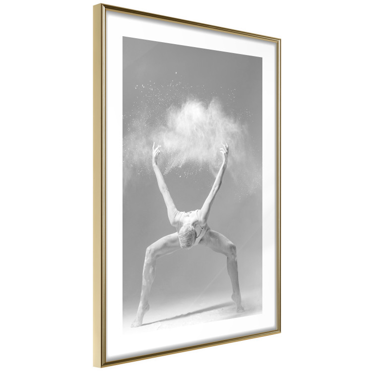 Wall Poster Amazing Pose - black and white composition with a dancing ballet figure 115182 additionalImage 11