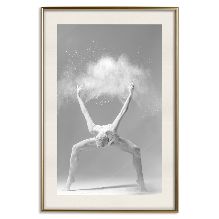 Wall Poster Amazing Pose - black and white composition with a dancing ballet figure 115182 additionalImage 19