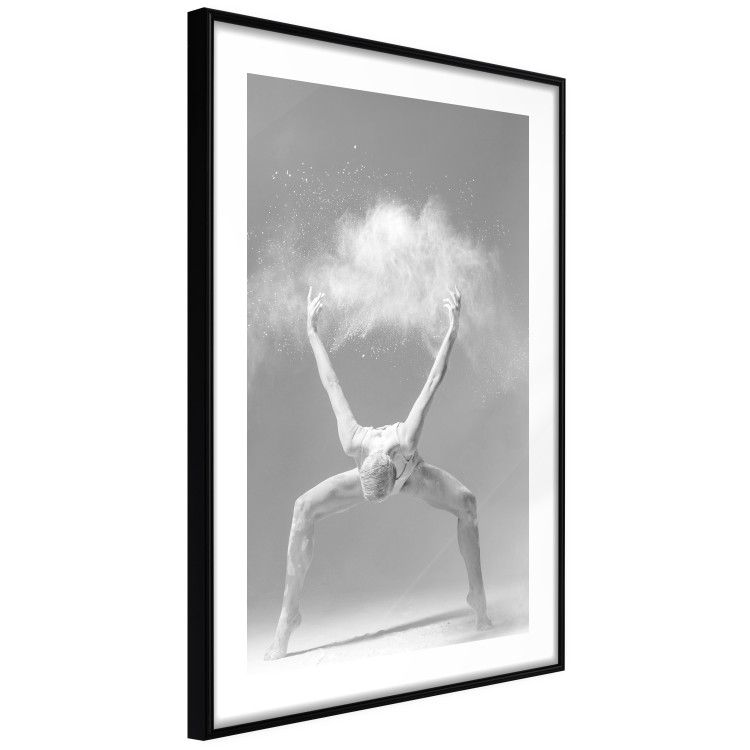 Wall Poster Amazing Pose - black and white composition with a dancing ballet figure 115182 additionalImage 12