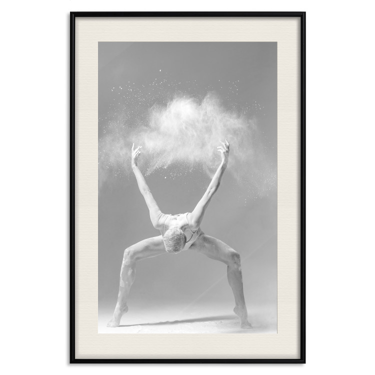 Wall Poster Amazing Pose - black and white composition with a dancing ballet figure 115182 additionalImage 18