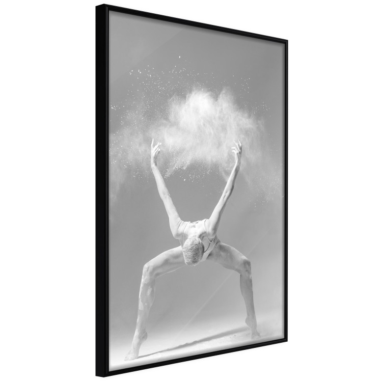 Wall Poster Amazing Pose - black and white composition with a dancing ballet figure 115182 additionalImage 2