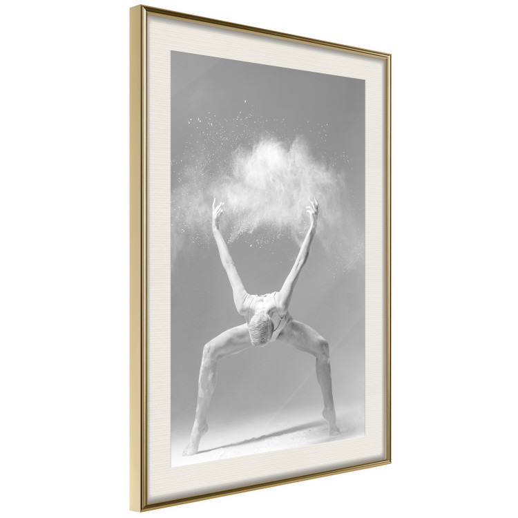 Wall Poster Amazing Pose - black and white composition with a dancing ballet figure 115182 additionalImage 14