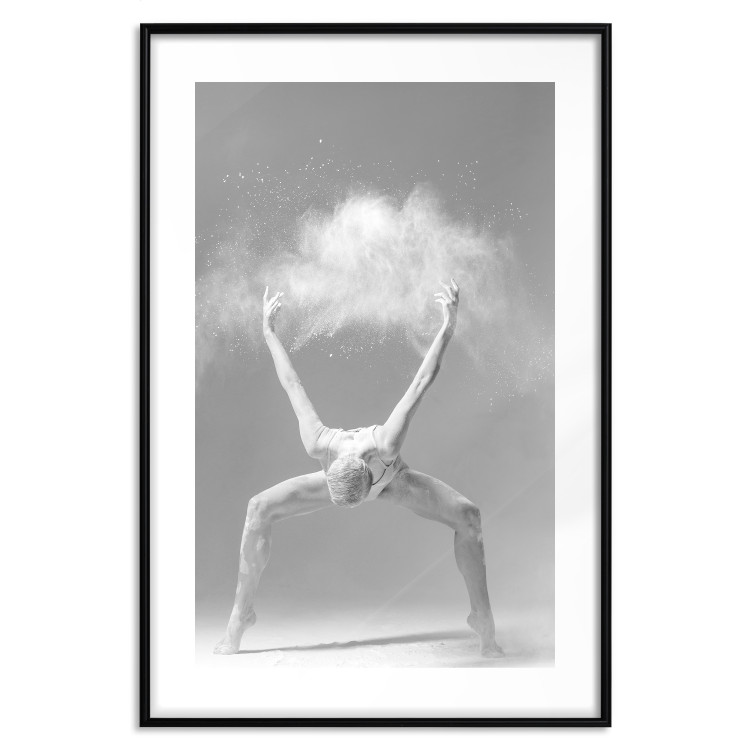Wall Poster Amazing Pose - black and white composition with a dancing ballet figure 115182 additionalImage 17