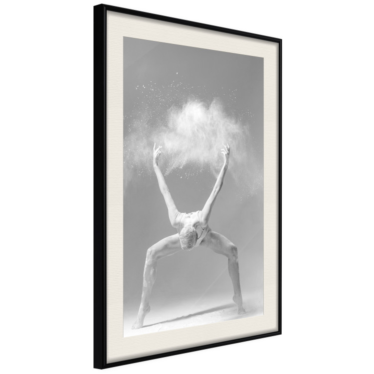 Wall Poster Amazing Pose - black and white composition with a dancing ballet figure 115182 additionalImage 13