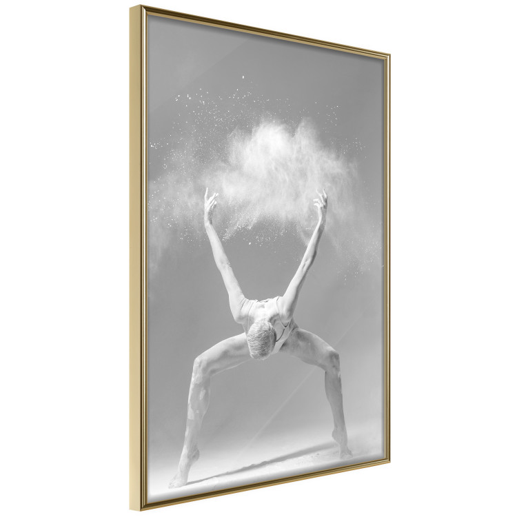Wall Poster Amazing Pose - black and white composition with a dancing ballet figure 115182 additionalImage 3