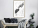 Wall Poster Extend Your Hand - black and white abstraction with plant motif on marble background 117282 additionalThumb 13
