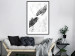 Wall Poster Extend Your Hand - black and white abstraction with plant motif on marble background 117282 additionalThumb 4