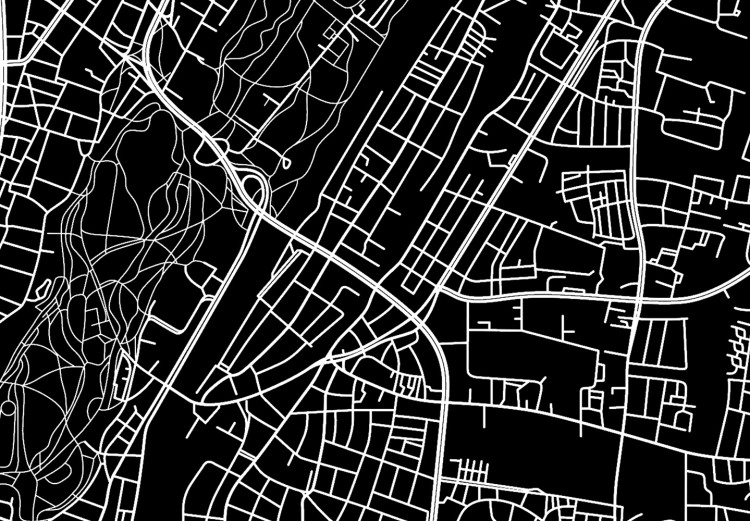 Canvas Munich - a minimalistic black and white map of the German metropolis 118082 additionalImage 5