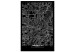 Canvas Munich - a minimalistic black and white map of the German metropolis 118082