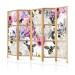 Room Divider Flowery Meadow II - colorful flower plants with leaves on a white background 118382 additionalThumb 5