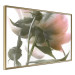 Wall Poster Her Majesty - pink peony petals with a green branch on a white background 122682 additionalThumb 10