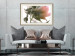 Wall Poster Her Majesty - pink peony petals with a green branch on a white background 122682 additionalThumb 21