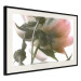 Wall Poster Her Majesty - pink peony petals with a green branch on a white background 122682 additionalThumb 14