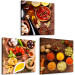 Canvas Wooden Base of Flavors (3-part) - Food in Colorful Presentation 122782 additionalThumb 2