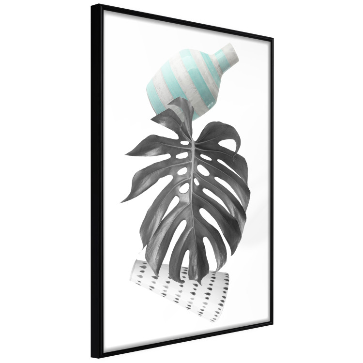 Wall Poster Face of Art - abstraction with leaf and two vases on white background 123282 additionalImage 10