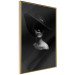 Poster Mysterious Woman - black and white portrait of a woman with a large hat 123482 additionalThumb 12