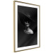 Poster Mysterious Woman - black and white portrait of a woman with a large hat 123482 additionalThumb 6