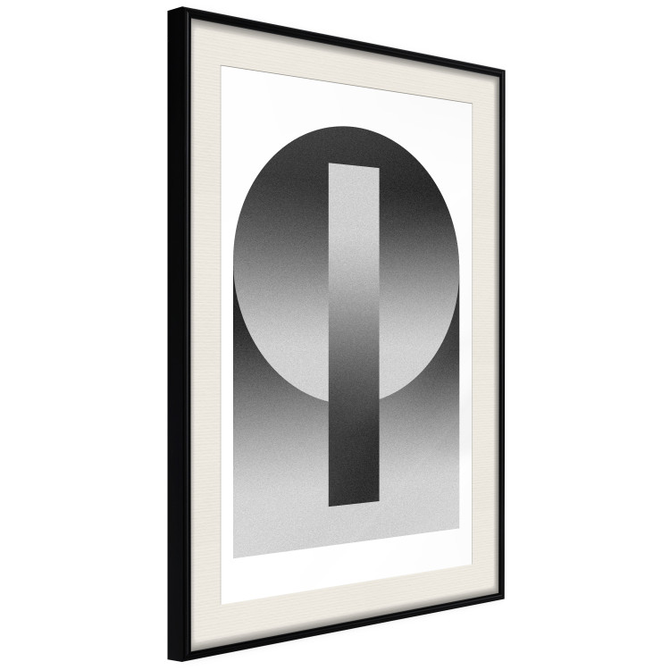 Poster Wedge - black and white abstract geometric figures on white background 123982 additionalImage 3