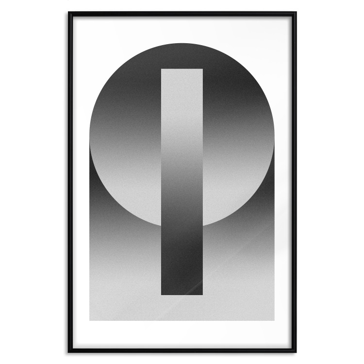 Poster Wedge - black and white abstract geometric figures on white background 123982 additionalImage 18