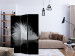 Room Separator Fleeting Moment (3-piece) - delicate white feather amidst blackness 124182 additionalThumb 4