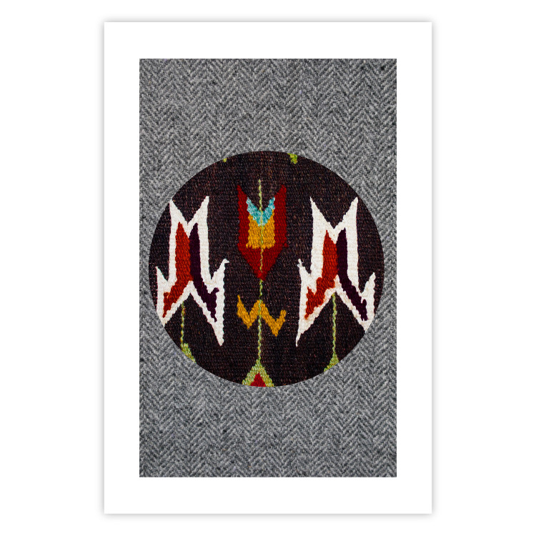 Poster Holiday Sweater - embroidered pattern on gray fabric texture 125082 additionalImage 19